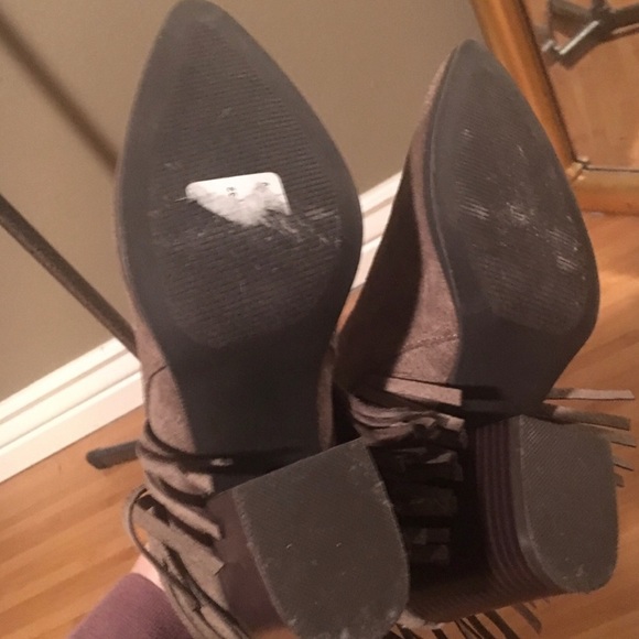 Just Fab Fringe Bootie - Picture 3 of 4